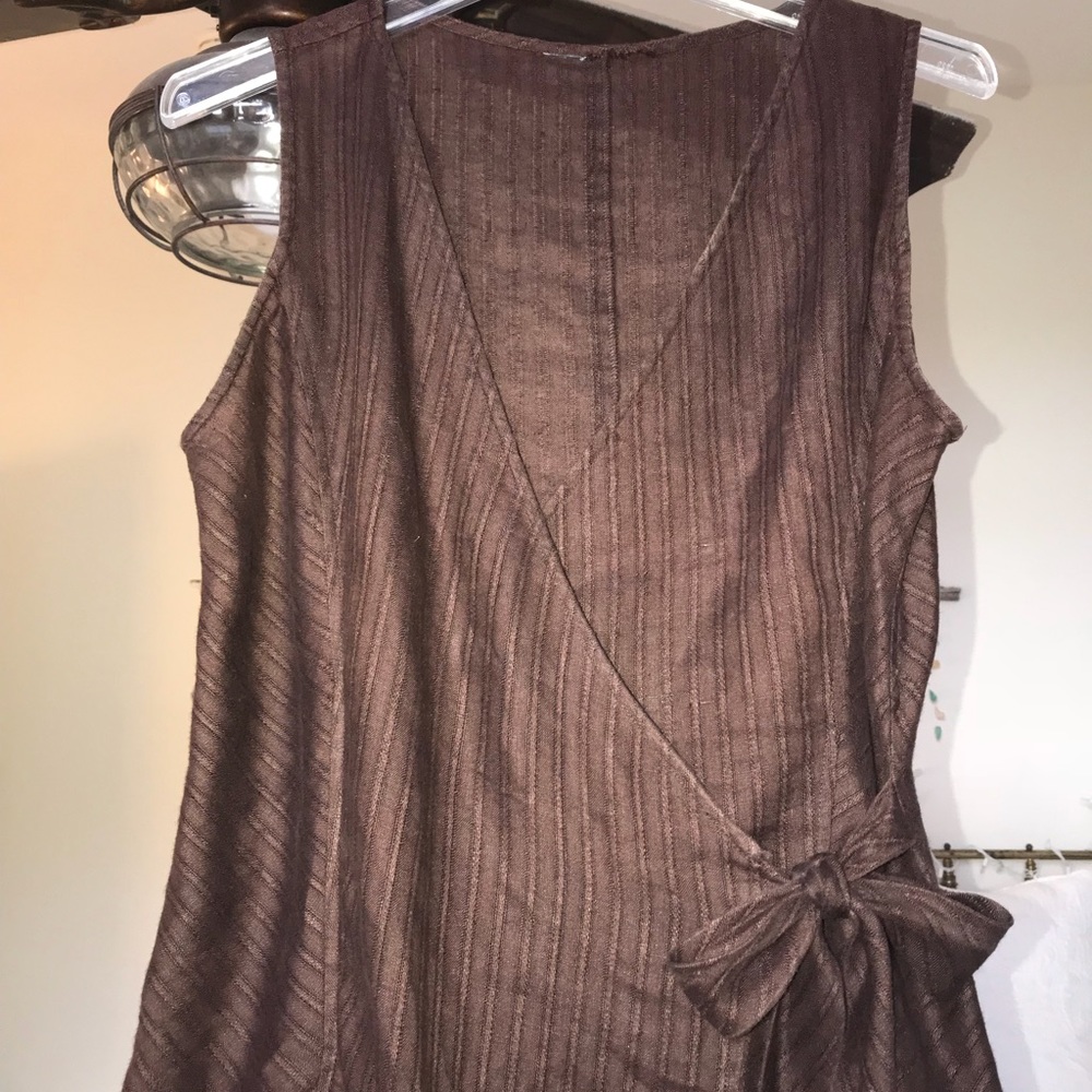 Brown linen size 8-10 dress.